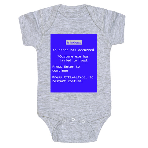 Blue Screen of Death Costume Baby One-Piece
