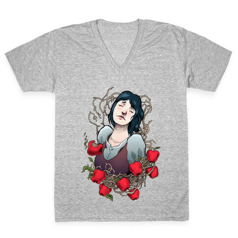Poisonous Apple Snow White V-Neck Tee Shirt
