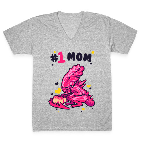 Alien Queen #1 Mom V-Neck Tee Shirt