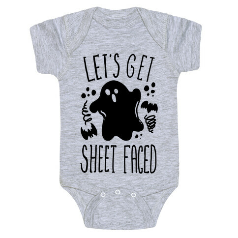 Let's Get Sheet Faced Baby One-Piece