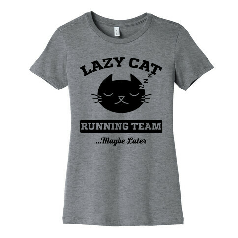 Lazy Cat Running Team Womens T-Shirt