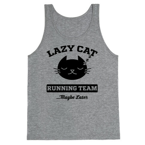 Lazy Cat Running Team Tank Top