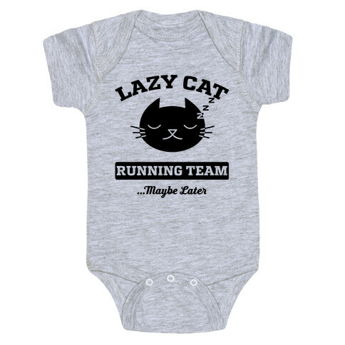 Lazy Cat Running Team Baby One-Piece