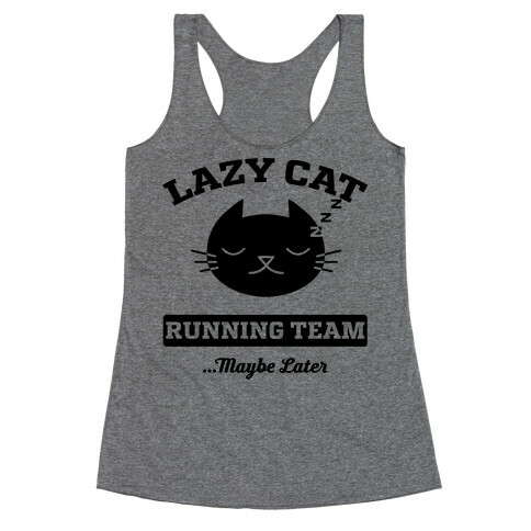 Lazy Cat Running Team Racerback Tank Top