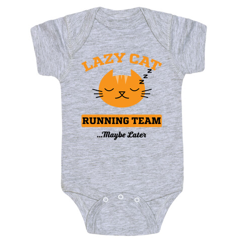 Lazy Cat Running Team Baby One-Piece