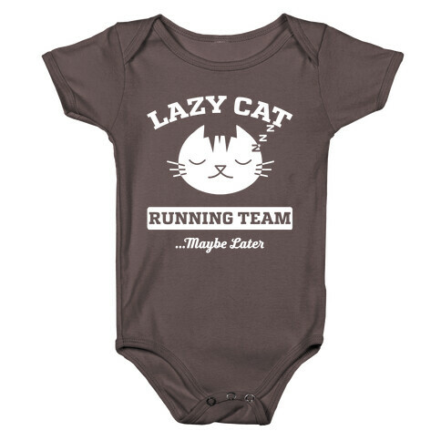 Lazy Cat Running Team Baby One-Piece