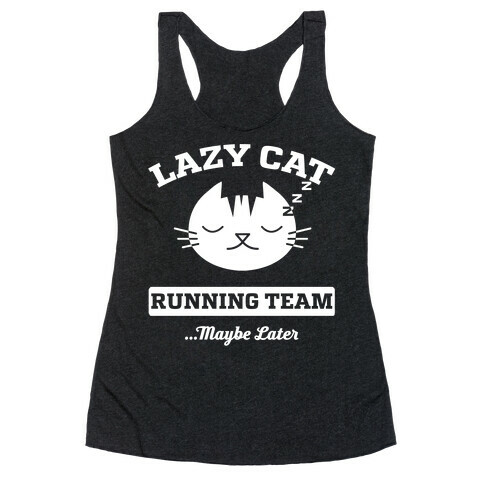 Lazy Cat Running Team Racerback Tank Top