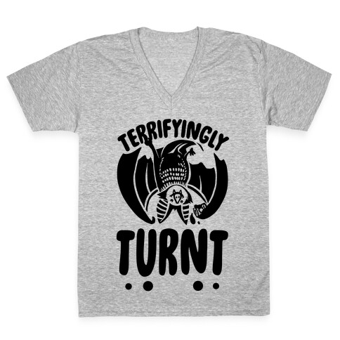 Terrifyingly Turnt V-Neck Tee Shirt