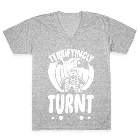 Terrifyingly Turnt V-Neck Tee Shirt