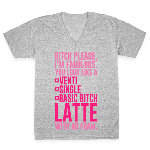 Basic Bitch Latte V-Neck Tee Shirt