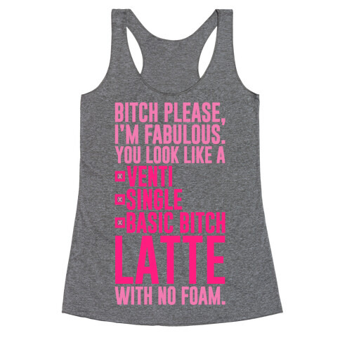 Basic Bitch Latte Racerback Tank Top