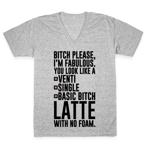 Basic Bitch Latte V-Neck Tee Shirt