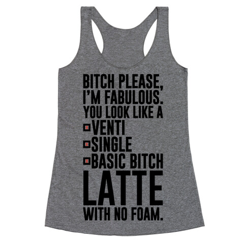 Basic Bitch Latte Racerback Tank Top