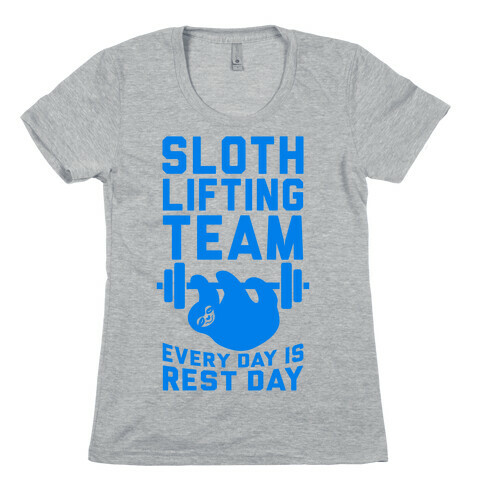 Sloth Lifting Team Womens T-Shirt