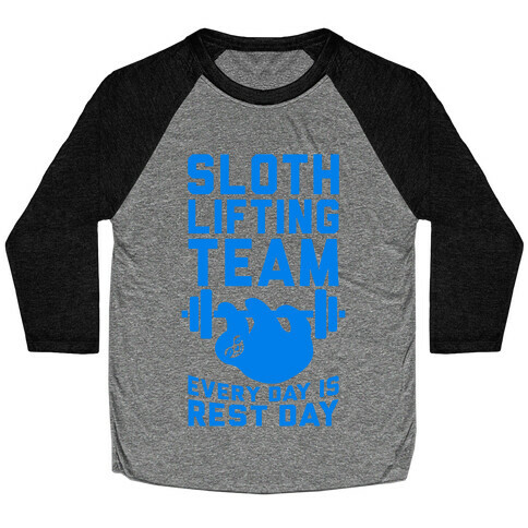 Sloth Lifting Team Baseball Tee