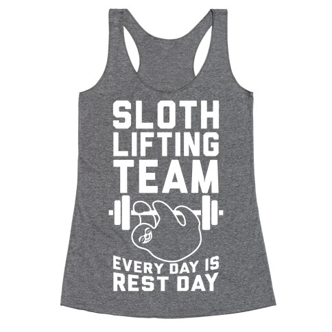 Sloth Lifting Team Racerback Tank Top