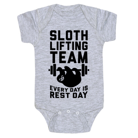 Sloth Lifting Team Baby One-Piece