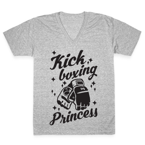 Kickboxing Princess V-Neck Tee Shirt