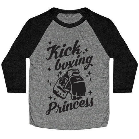 Kickboxing Princess Baseball Tee