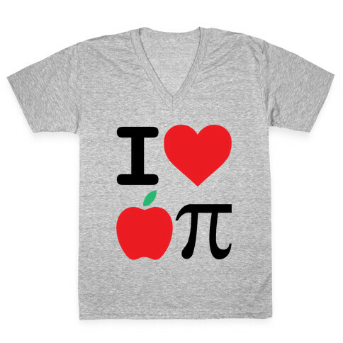 I Love Apple Pie V-Neck Tee Shirt