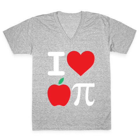 I Love Apple Pie V-Neck Tee Shirt