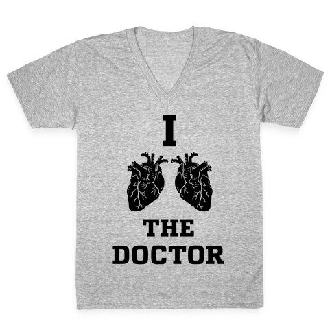 I Heart The Doctor V-Neck Tee Shirt