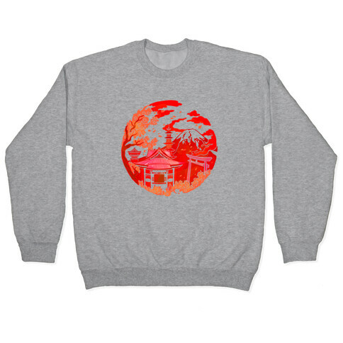 Japan's Mount Fuji and Shinto Shrines Inside the Rising Sun Pullover