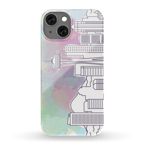 Seattle Graphic Watercolor Cityscape Phone Case