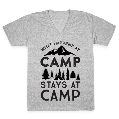 What Happens At Camp Stays At Camp V-Neck Tee Shirt