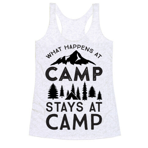 What Happens At Camp Stays At Camp Racerback Tank Top