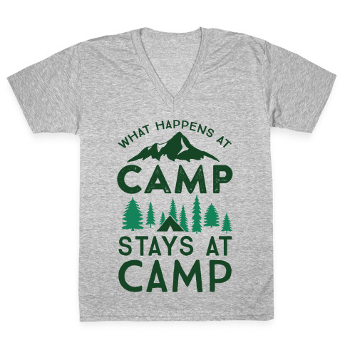 What Happens At Camp Stays At Camp V-Neck Tee Shirt