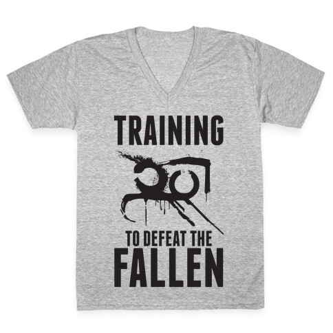 Training To Defeat The Fallen V-Neck Tee Shirt