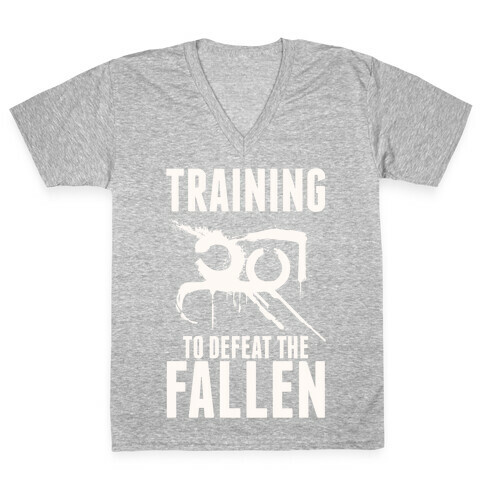 Training To Defeat The Fallen V-Neck Tee Shirt