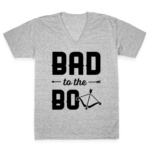 Bad To The Bow V-Neck Tee Shirt