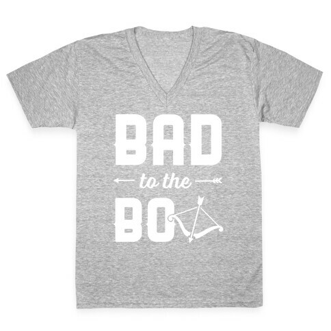 Bad To The Bow V-Neck Tee Shirt