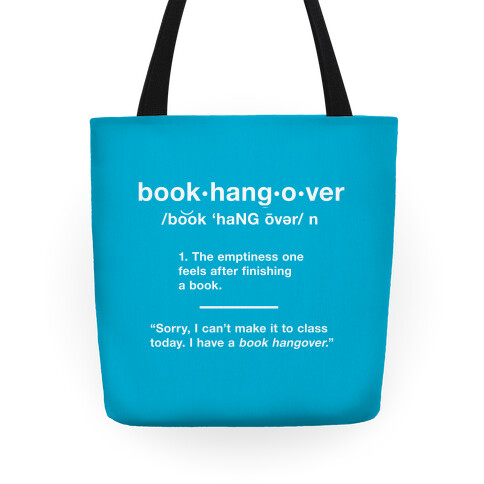 Book Hangover Definition Tote