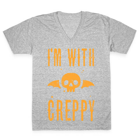 I'm With Creppy V-Neck Tee Shirt
