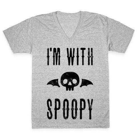 I'm With Spoopy V-Neck Tee Shirt