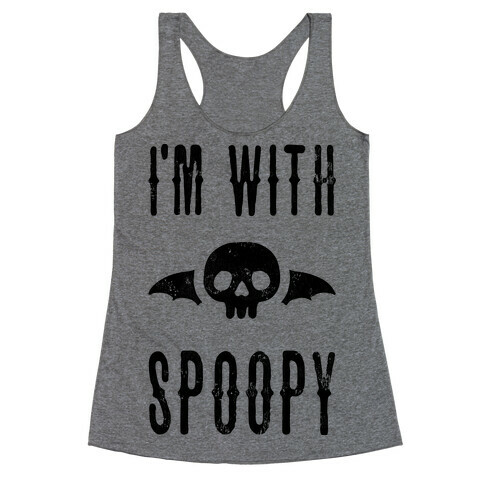I'm With Spoopy Racerback Tank Top