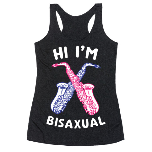 Hi I'm Bisaxual Racerback Tank Top