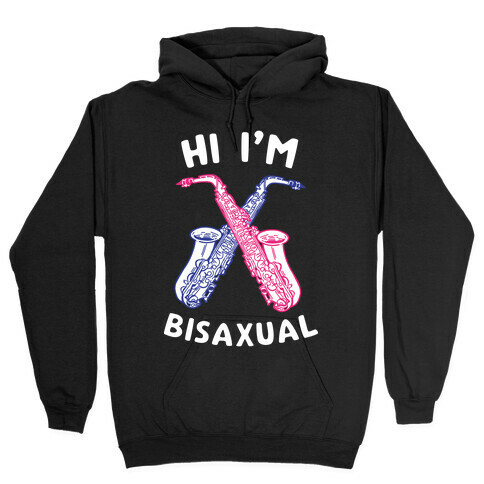 Hi I'm Bisaxual Hooded Sweatshirt