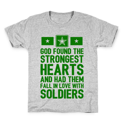 God Found The Strongest Hearts (Army) Kids T-Shirt