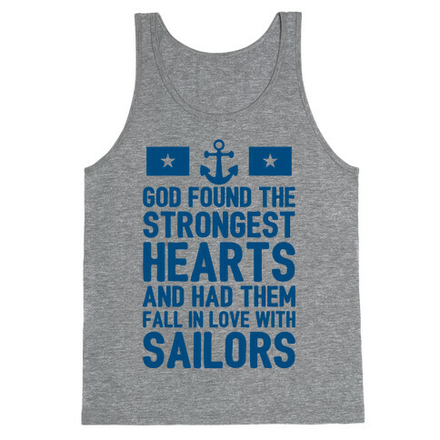 God Found The Strongest Hearts (Navy) Tank Top