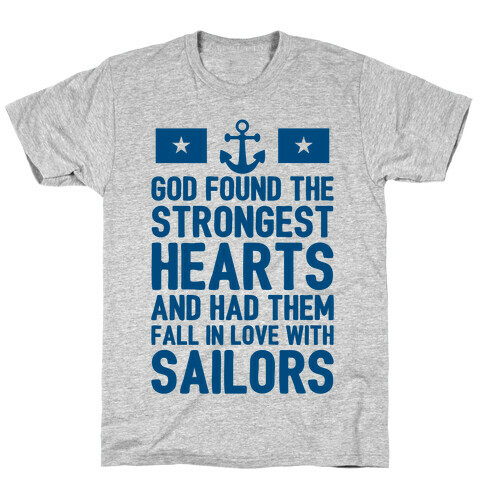 God Found The Strongest Hearts (Navy) T-Shirt