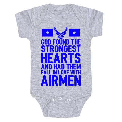 God Found The Strongest Hearts (Air Force) Baby One-Piece