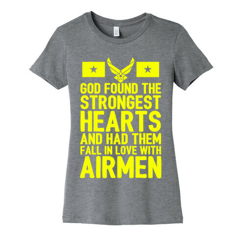 God Found The Strongest Hearts (Air Force) Womens T-Shirt