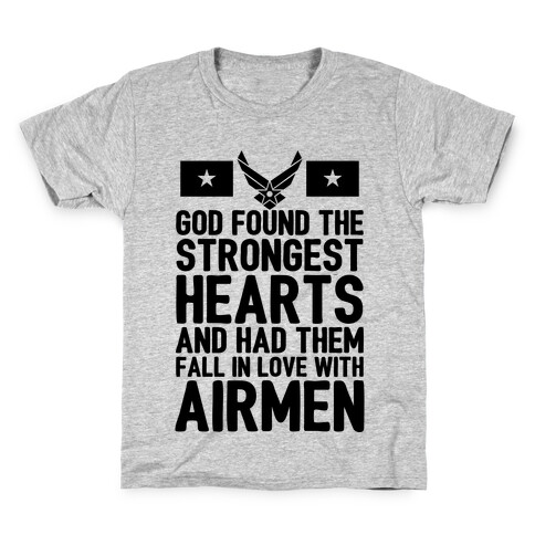 God Found The Strongest Hearts (Air Force) Kids T-Shirt