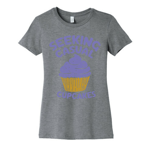 Seeking Casual Cupcakes Womens T-Shirt