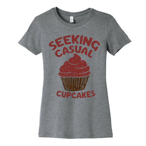 Seeking Casual Cupcakes Womens T-Shirt