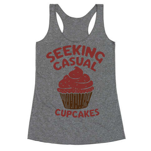Seeking Casual Cupcakes Racerback Tank Top